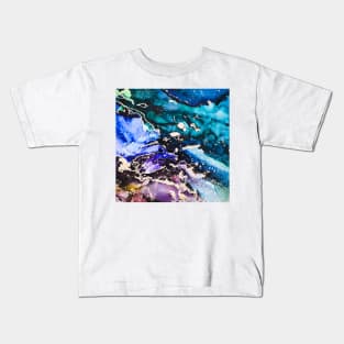 Premium Colorful Marble Inkscape Kids T-Shirt